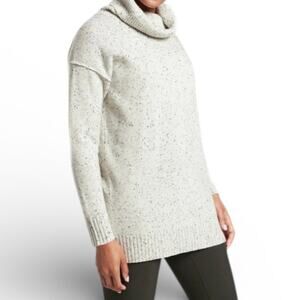 Athleta Bayshore Wool Cashmere Turtleneck Tunic Sweater quiet luxury